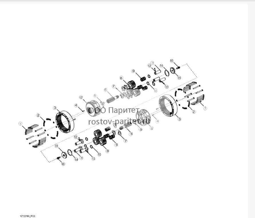 YZ122169 Планетарная передача в сборе 